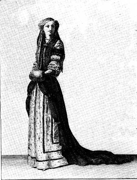 Woman in period dress