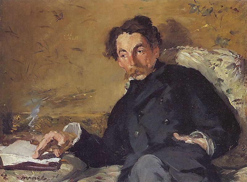 Portrait of Mallarmé by Manet painted in 1876